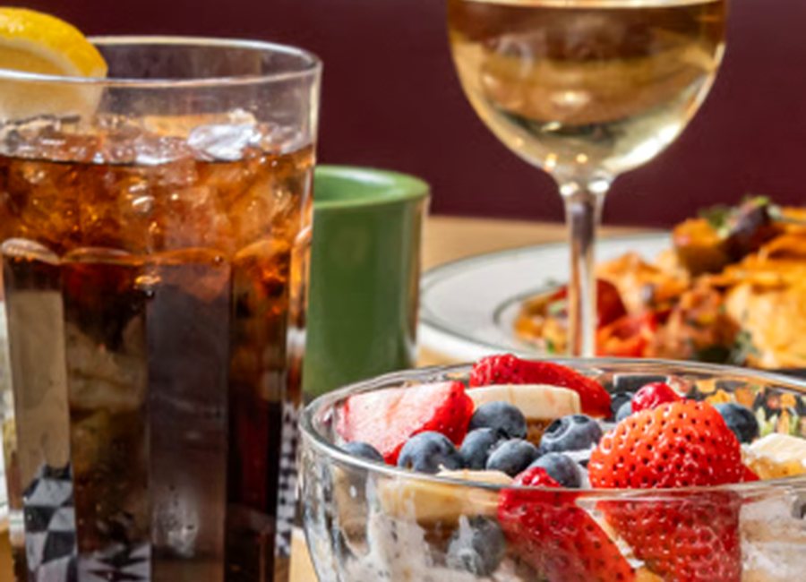 East Hanover Diner drinks and table spread